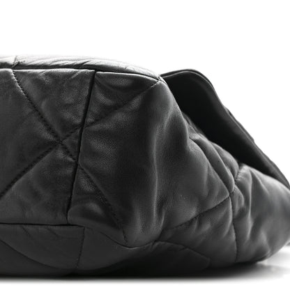 Chanel Shiny Goatskin Quilted Large Chanel 19 Flap Black 10 of 11