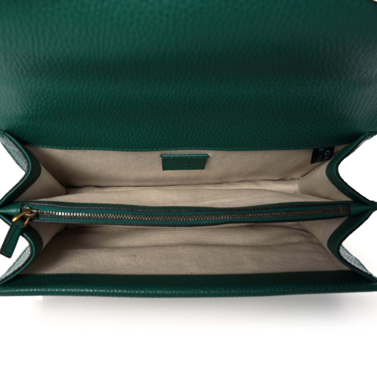 Gucci Pebbled Calfskin Small Dionysus Shoulder Bag Emerald 5 of 11
