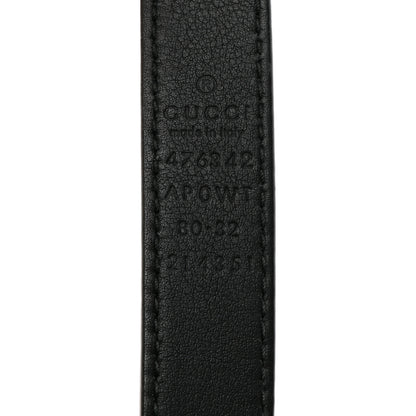Gucci Moon Calfskin Pearl Double G 20mm Belt 80 32 Black Cream 3 of 5