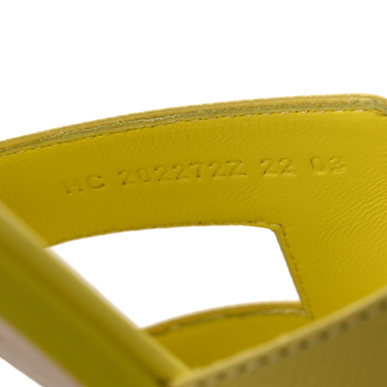 Hermes Epsom Oran Sandals 40.5 Jaune Pollen 6 of 9