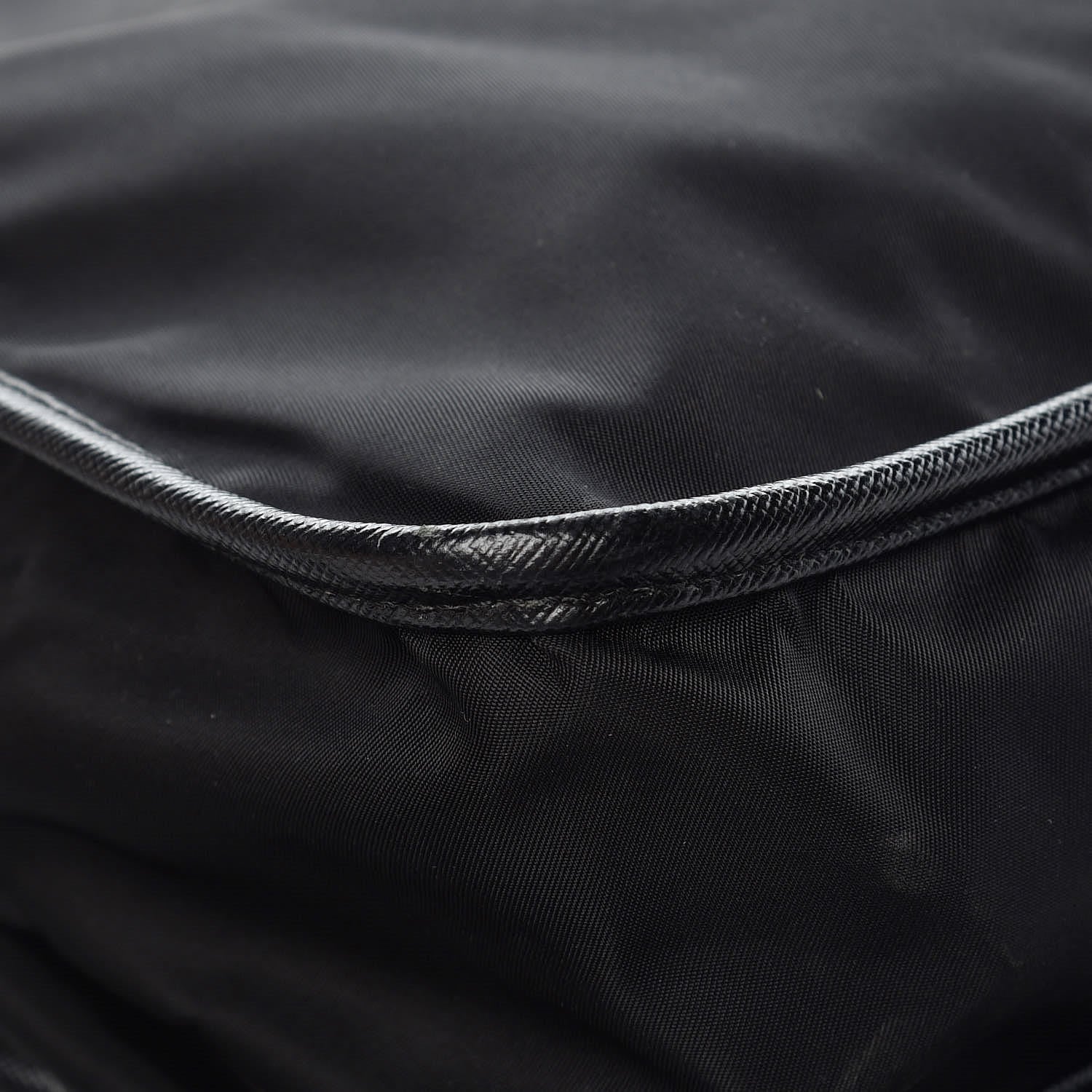 Prada Tessuto Nylon Saffiano Messenger Satchel Black 14 of 15