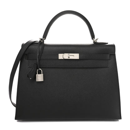 Hermes Epsom Kelly Sellier 32 Black 1 of 11