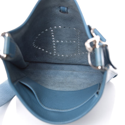 Hermes Taurillon Clemence Evelyne PM Blue Jean 5 of 8