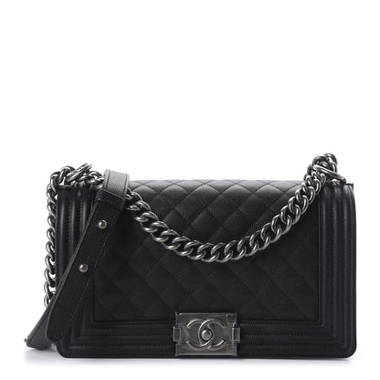 Chanel Caviar Quilted Medium Boy Flap Black 1 of 13