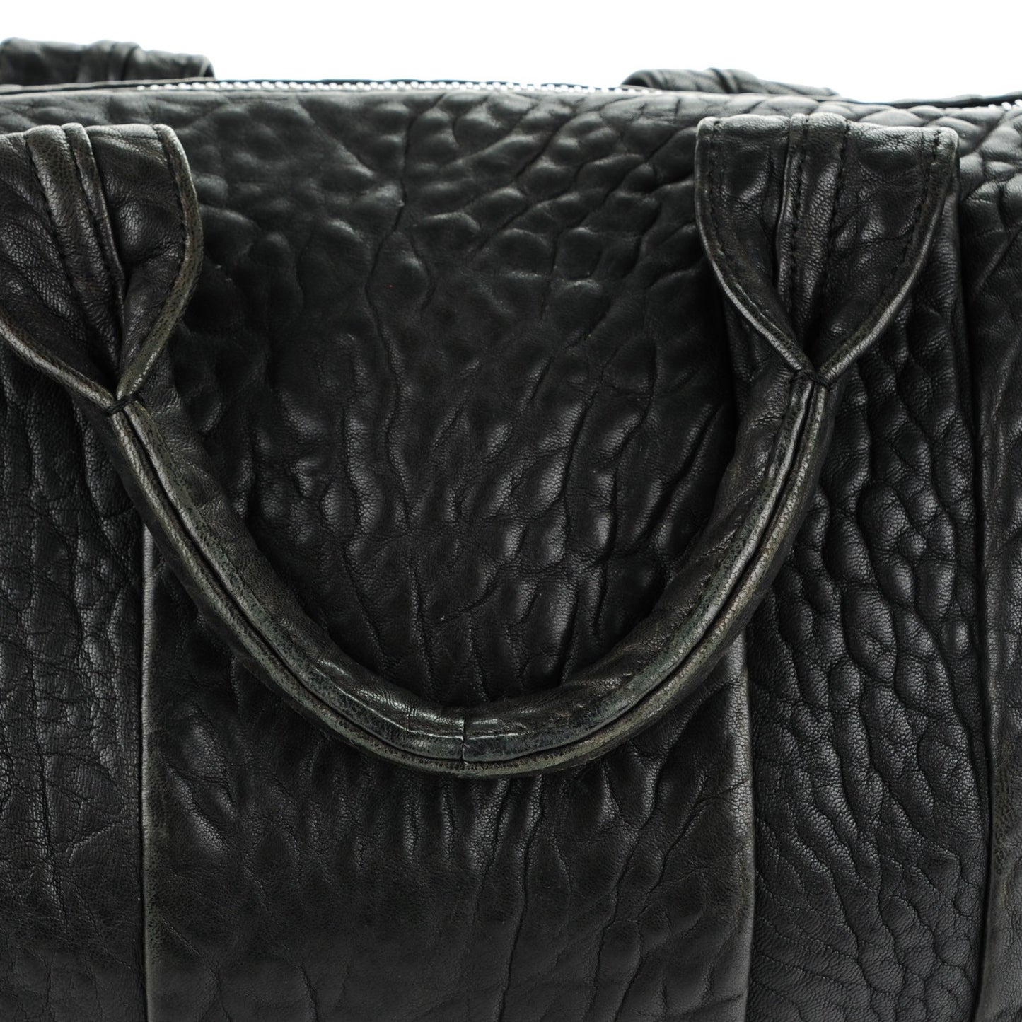 Pebbled Lambskin Rocco Black Nickel Hardware