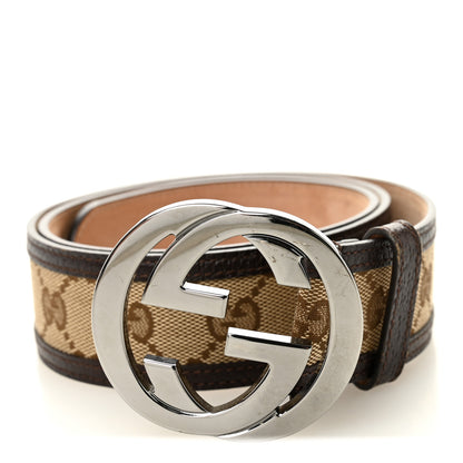 Gucci Monogram Interlocking G Belt 85 34 Dark Brown 1 of 5