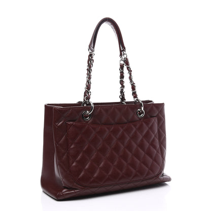 Chanel Caviar Quilted Grand Shopping Tote GST Dark Burgundy 2 of 9