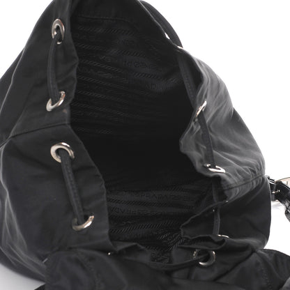 Prada Nylon Vela Medium Cinch Backpack Black 5 of 7