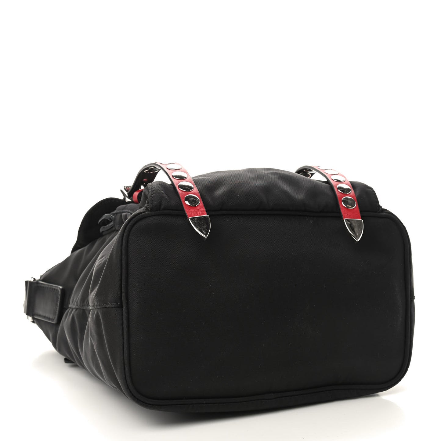 Nylon New Vela Studded Messenger Black Fuoco