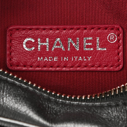 Chanel Aged Calfskin Quilted Small Gabrielle Logo Hobo Black 6 of 10