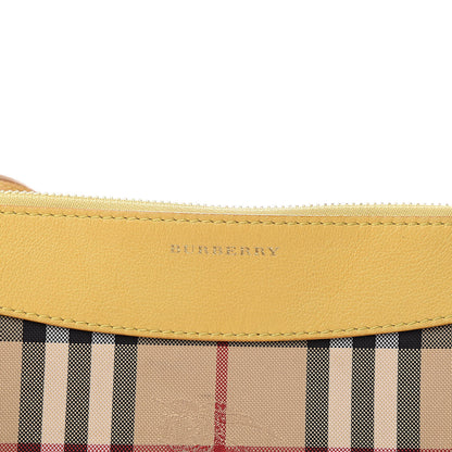Burberry Horseferry Check Peyton Crossbody Clutch Bag Yellow 9 of 9