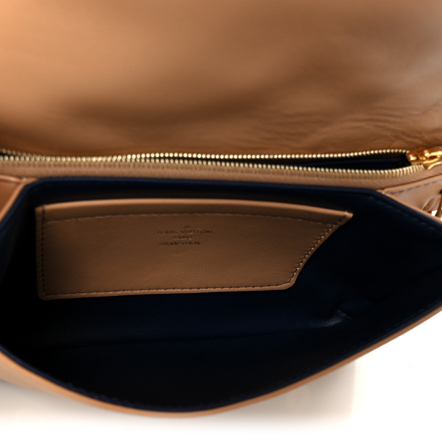 Louis Vuitton Lambskin Embossed Monogram Pochette Coussin Camel 5 of 11