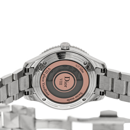 Christian Dior Stainless Steel Diamond Bezel 32mm Dior VIII Montaigne Automatic Watch 4 of 5