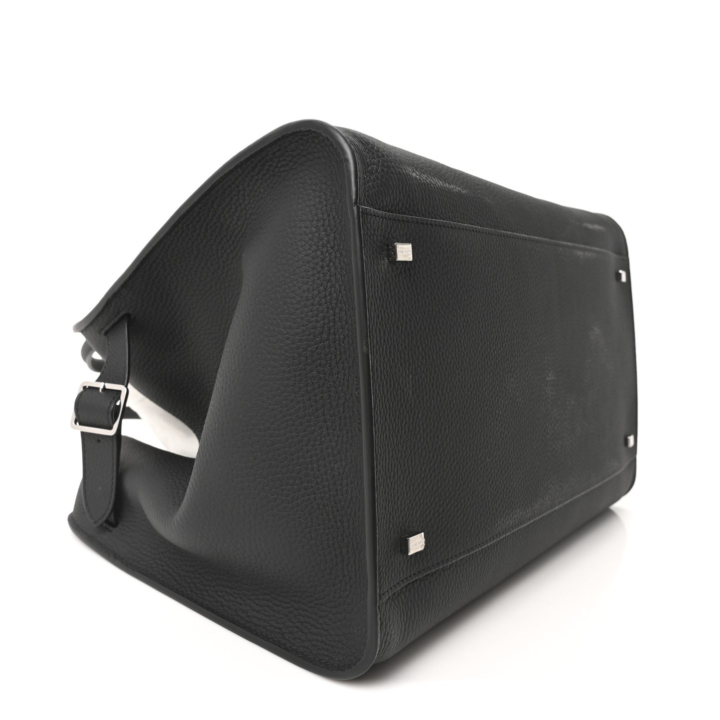 Matte Grained Calfskin Soft Margaux 15 Black