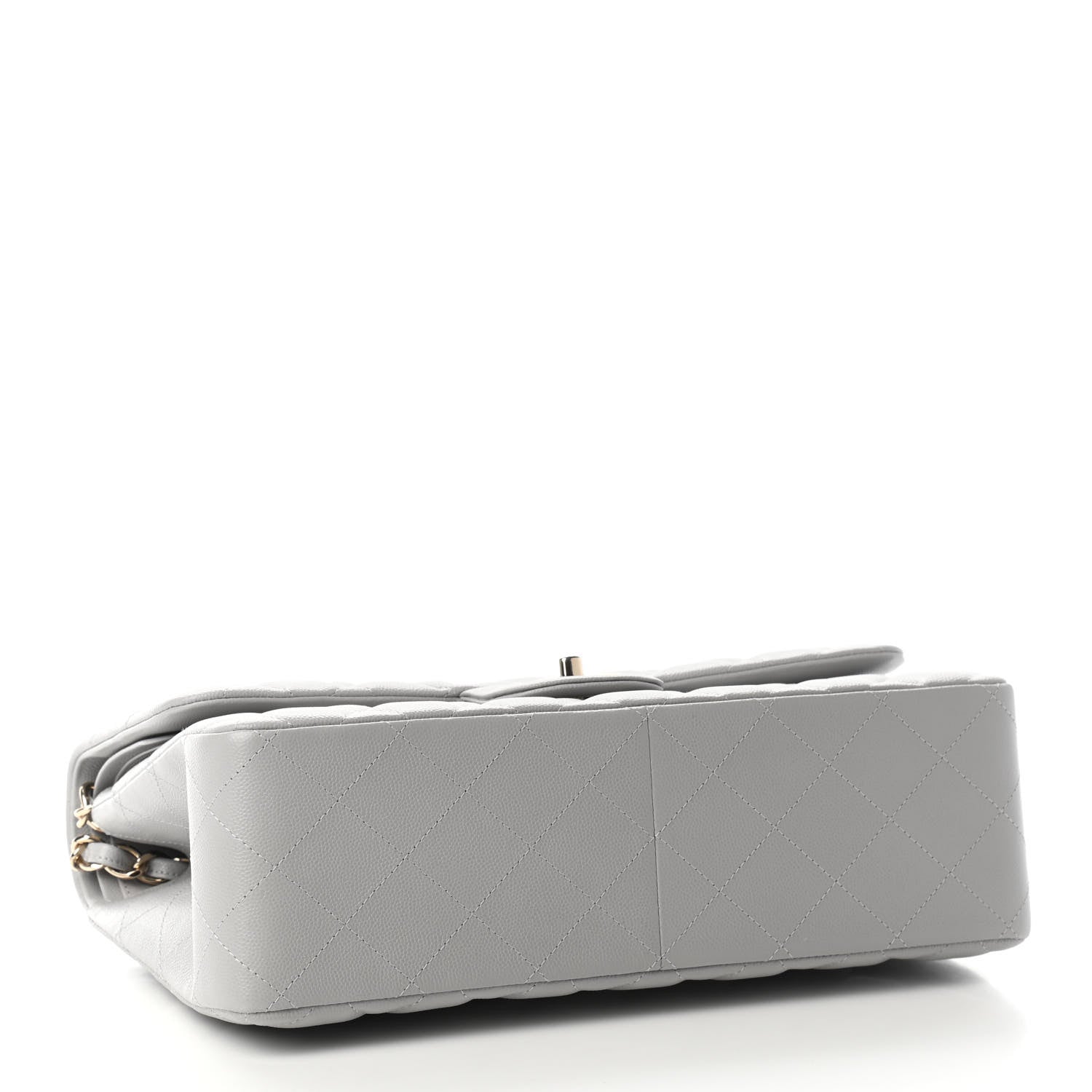Chanel Caviar Quilted Jumbo Double Flap Grey 4 of 9