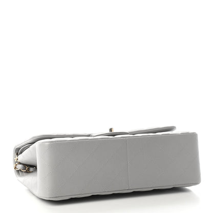 Chanel Caviar Quilted Jumbo Double Flap Grey 4 of 9