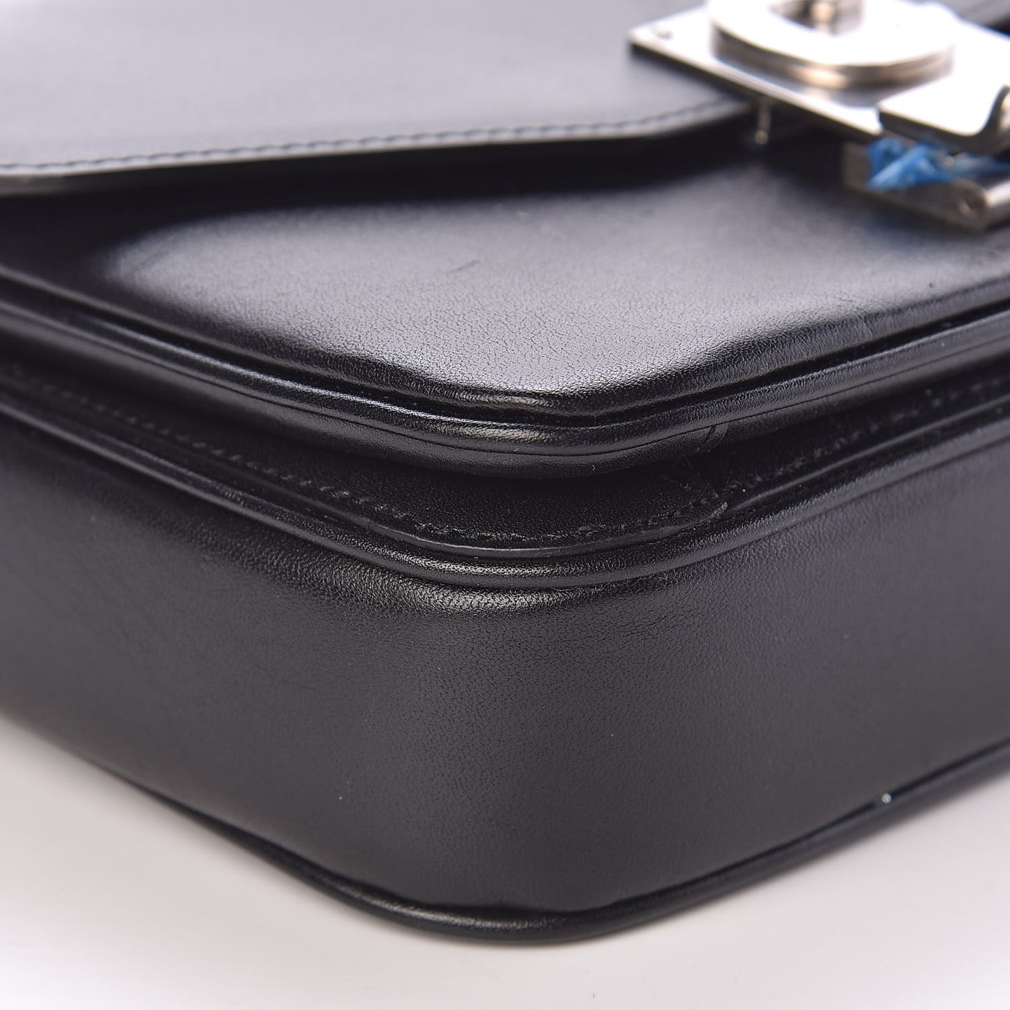 Shiny Calfskin Small C Bag Black