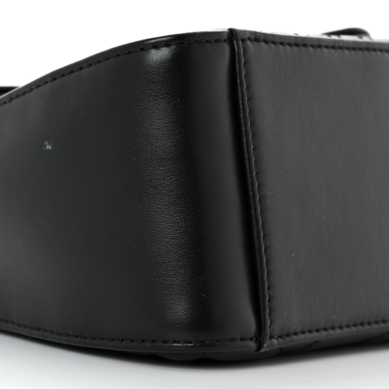 Gucci Calfskin Matelasse Mini GG Marmont Top Handle Shoulder Bag Black 9 of 10