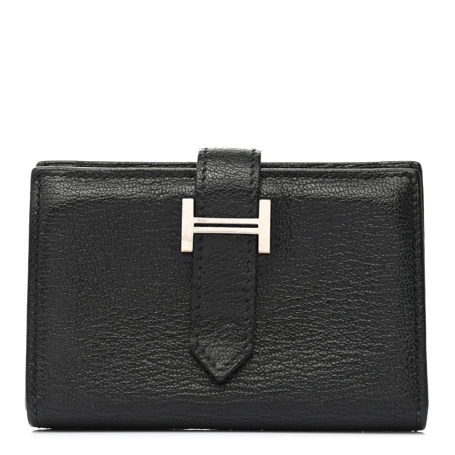 Hermes Chevre Mysore Mini Bearn Wallet Black 1 of 8