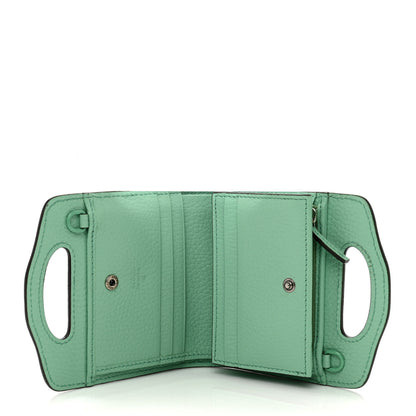 Gucci Dollar Calfskin Enamel Monochrome GG Marmont Top Handle Card Case Wallet Pepperlight Mint 5 of 9