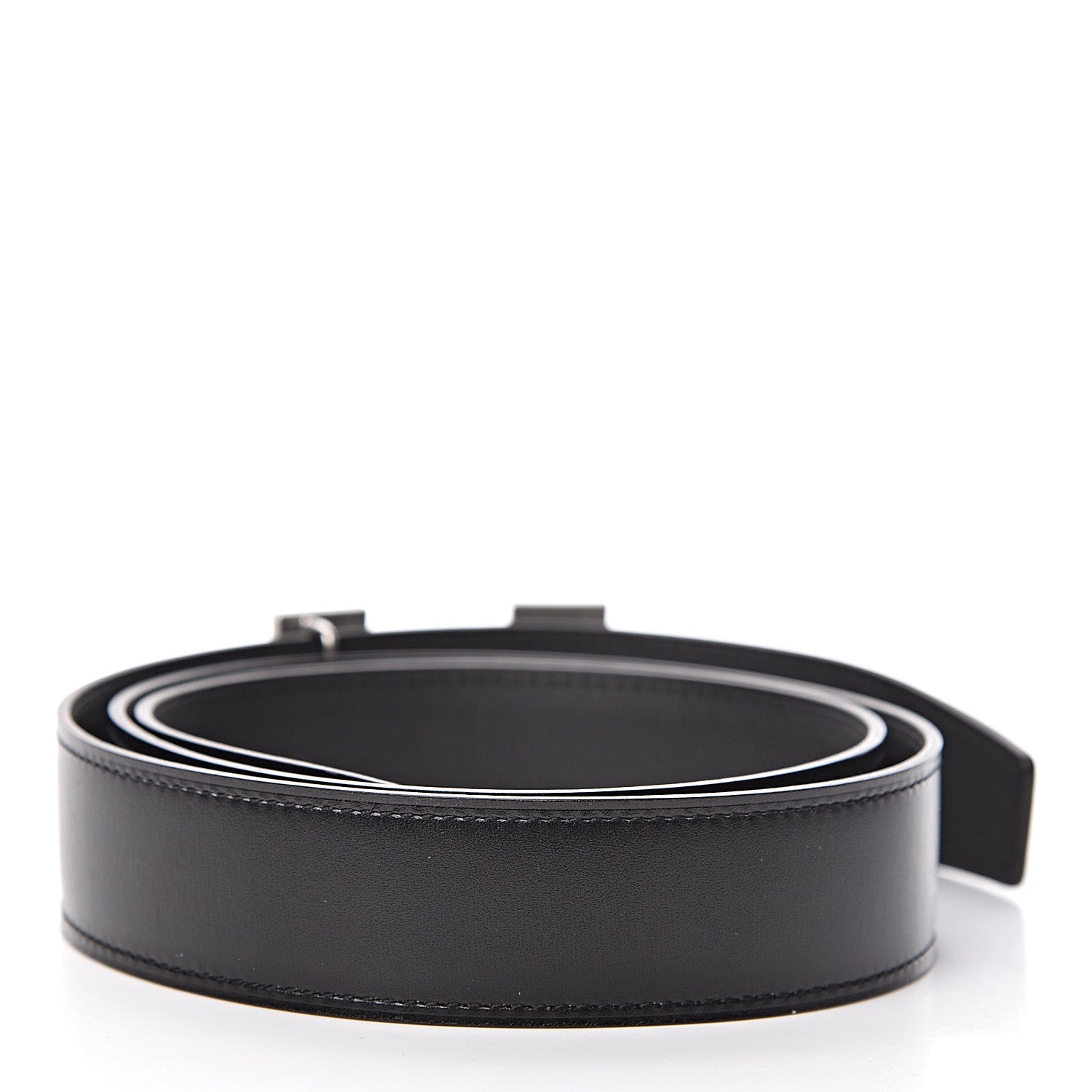 Hermes Box Swift 32mm H Belt 85 Black Plomb 3 of 6