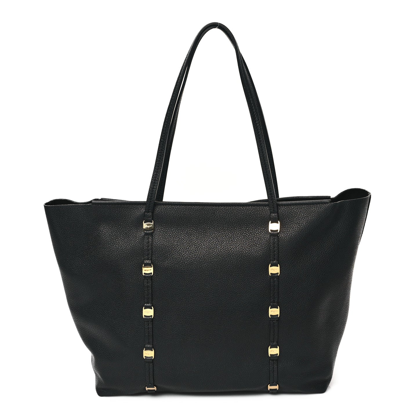 Grained Calfskin Emotion Tote Black