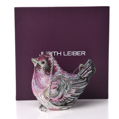 Judith Leiber Swarovski Crystal Bird Minaudiere Clutch Pink Multicolor 14 of 14