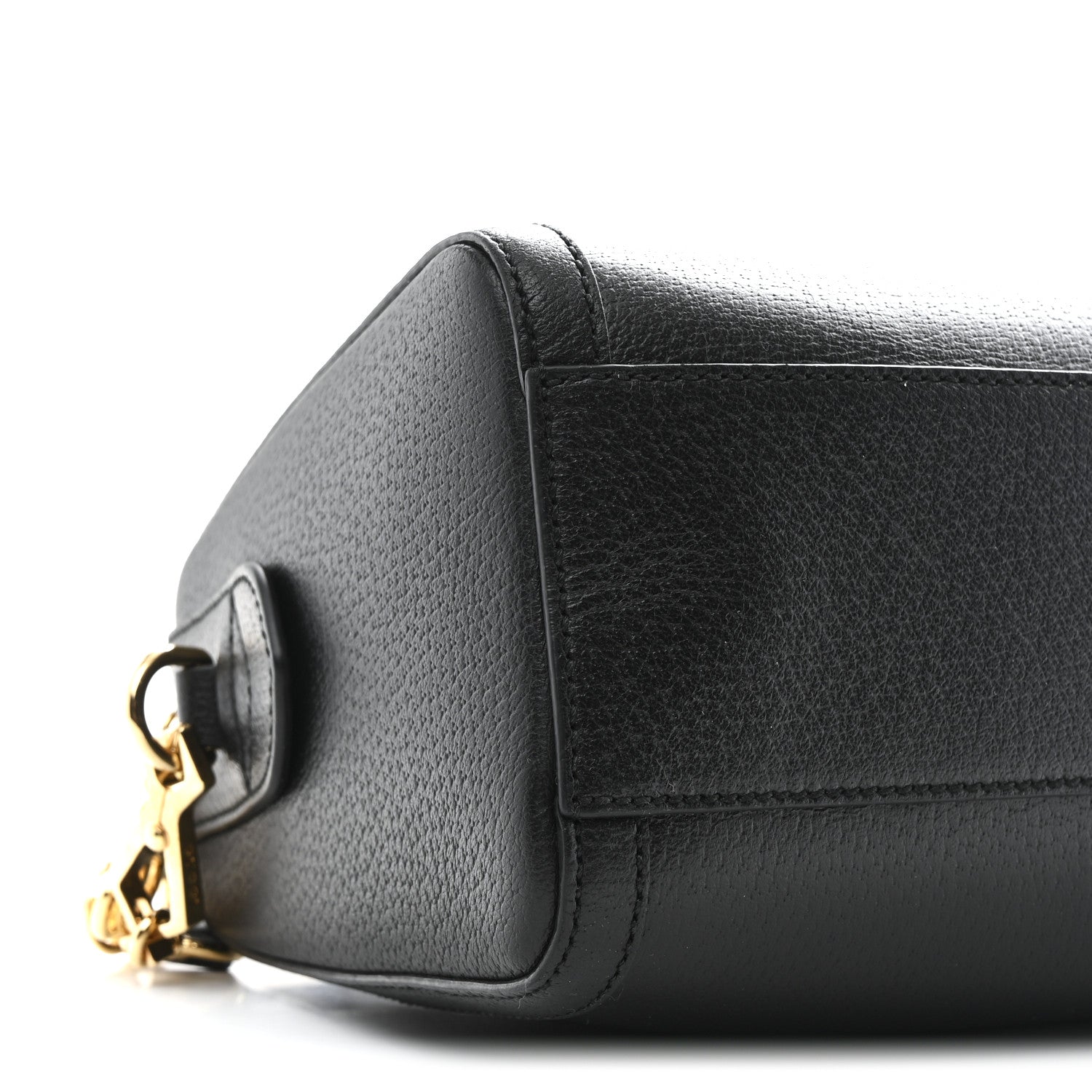 Gucci Textured Dollar Calfskin Web Medium Ophidia Boston Black 9 of 10