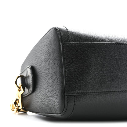 Gucci Textured Dollar Calfskin Web Medium Ophidia Boston Black 9 of 10
