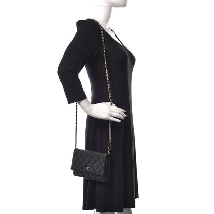 Chanel Caviar Quilted Wallet On Chain WOC Black 2 of 12