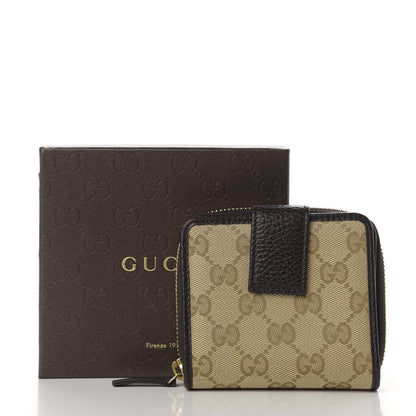 Gucci Monogram Zip Around French Flap Wallet Brown 7 of 8