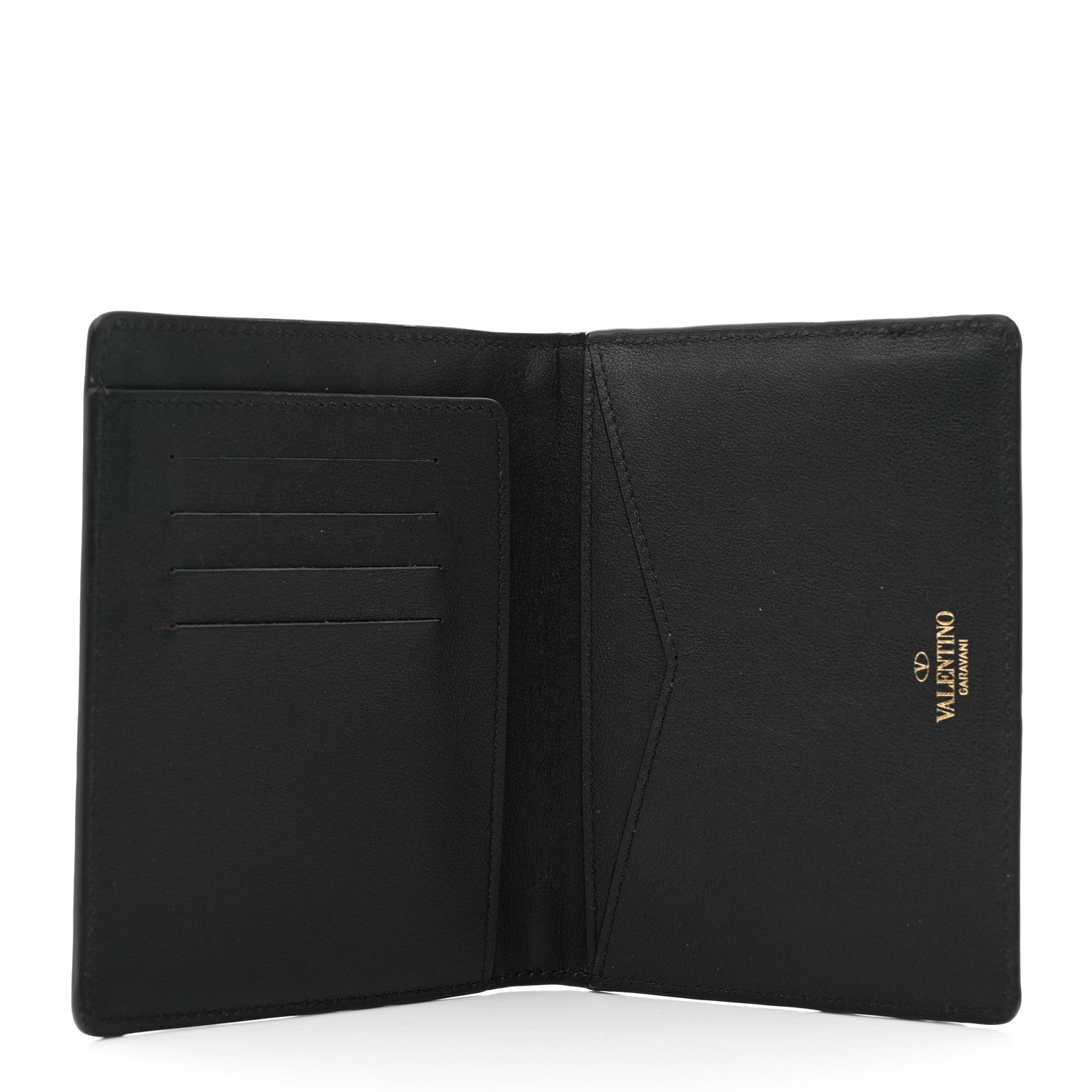 Valentino Garavani Vitello Rockstud Passport Holder Black 4 of 7