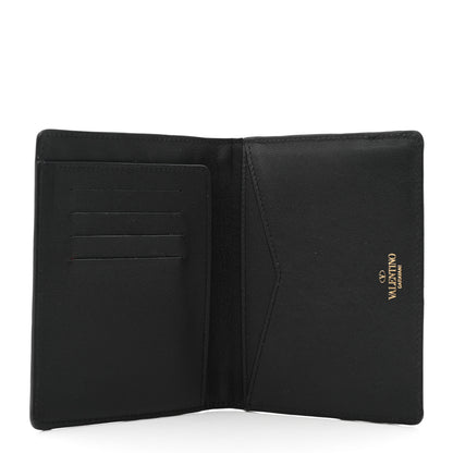Valentino Garavani Vitello Rockstud Passport Holder Black 4 of 7