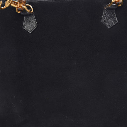 Gucci Suede Bamboo Top Handle Bag Black 9 of 22