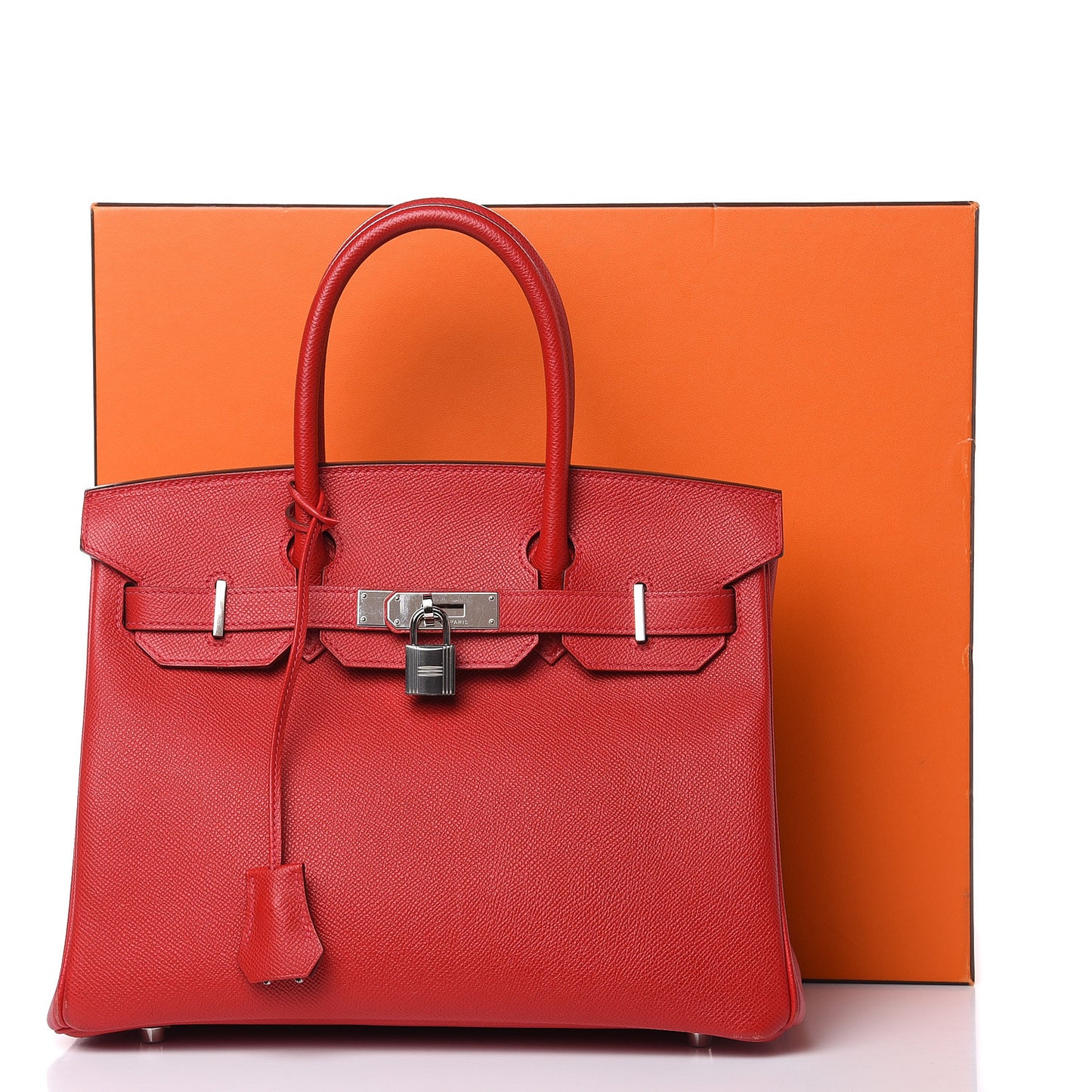 Epsom Birkin 30 Rouge Casaque