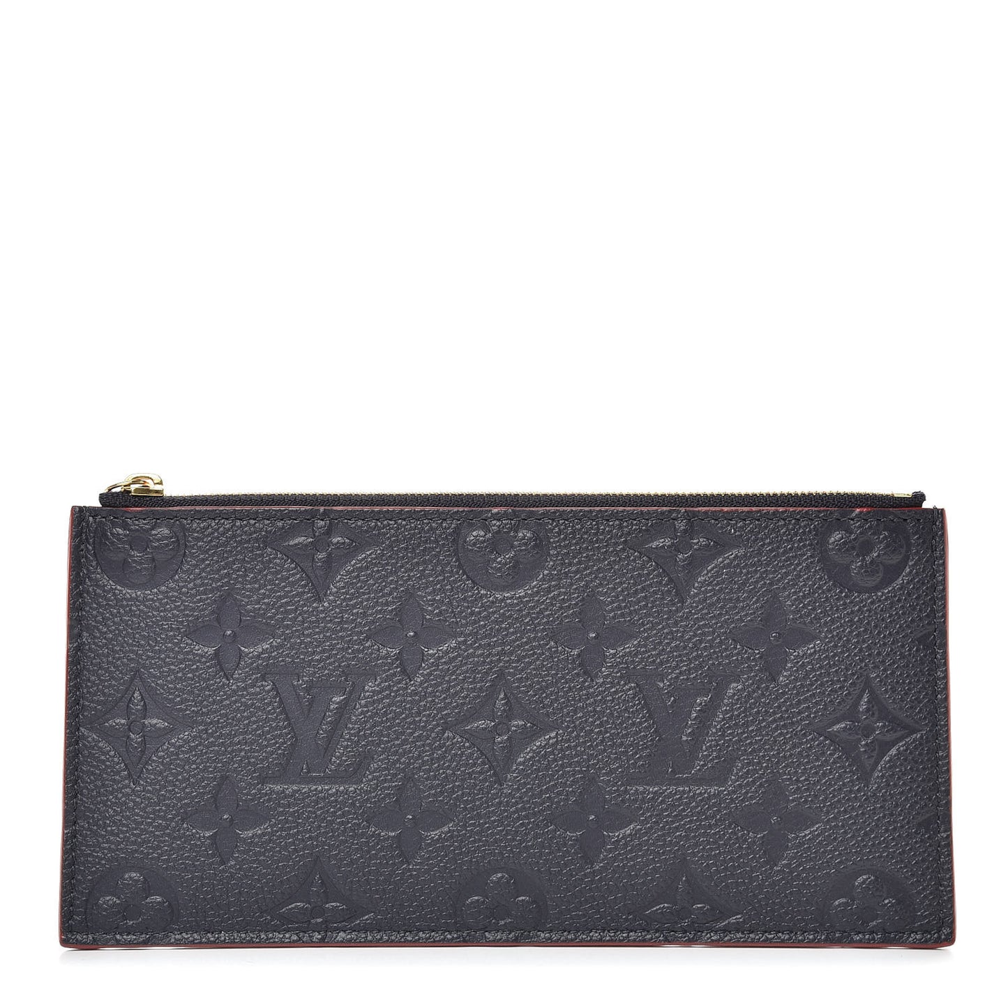 Empreinte Felicie Chain Wallet Zippered Insert Marine Rouge