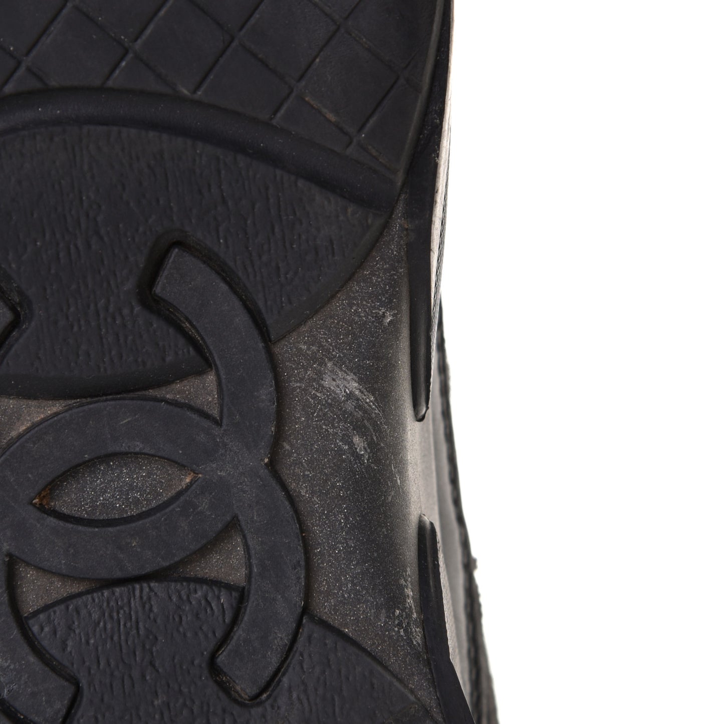 Toile Suede Calfskin CC Sneakers 39 Black
