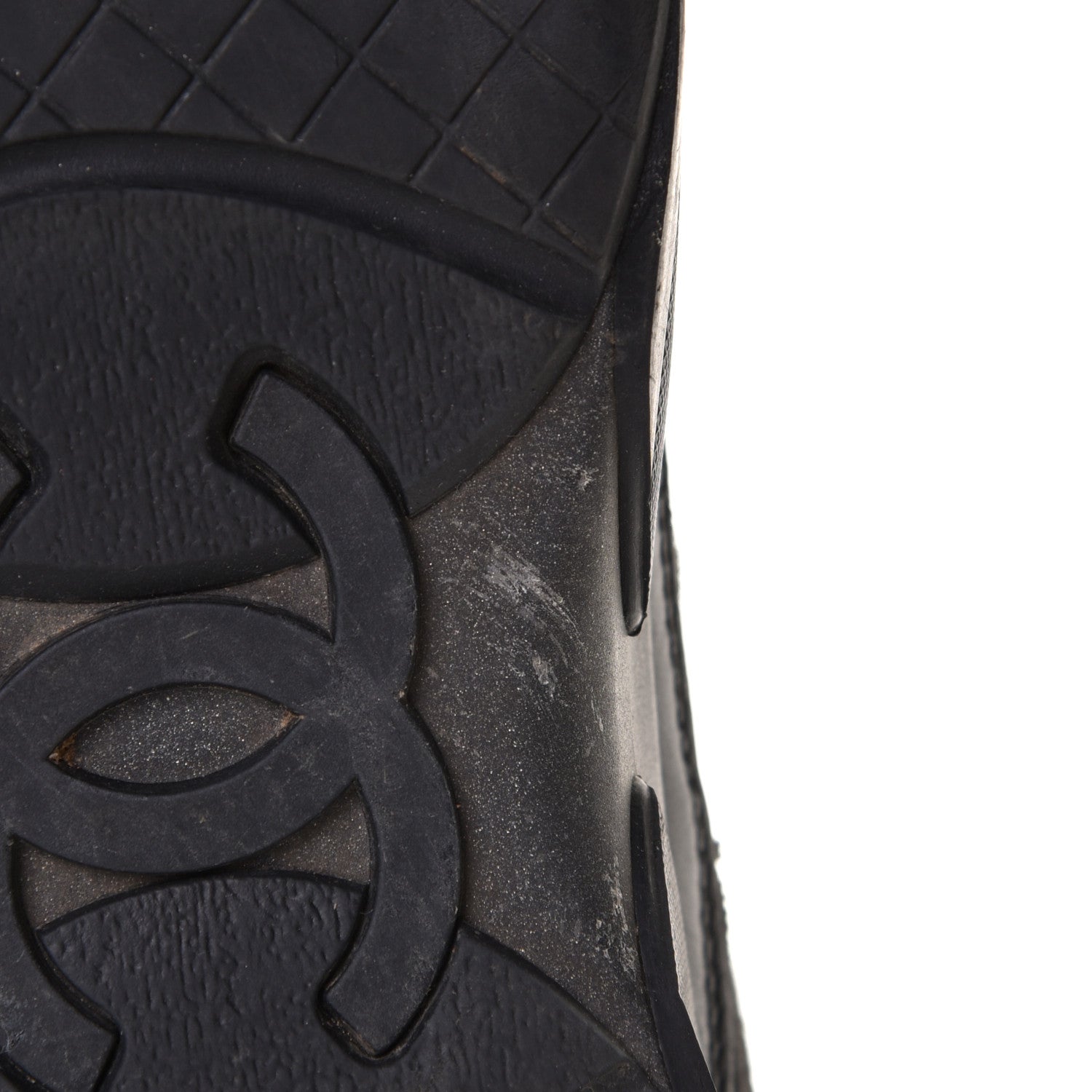 Chanel Toile Suede Calfskin CC Sneakers 39 Black 22 of 23