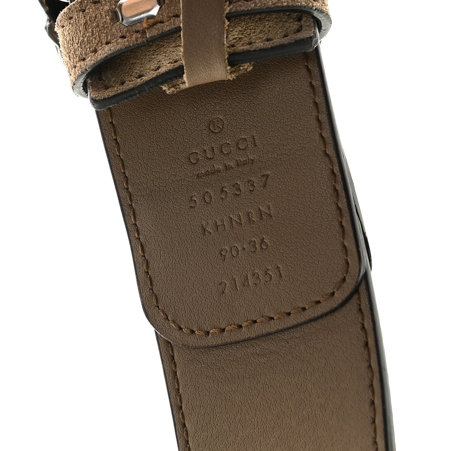 GG Supreme Monogram Suede Dionysus 40mm Belt 90 36 Beige Taupe
