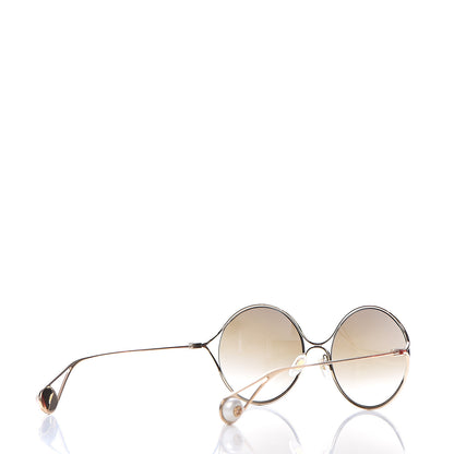Gucci Round Pearl Tip Sunglasses GG0253S Gold 4 of 8