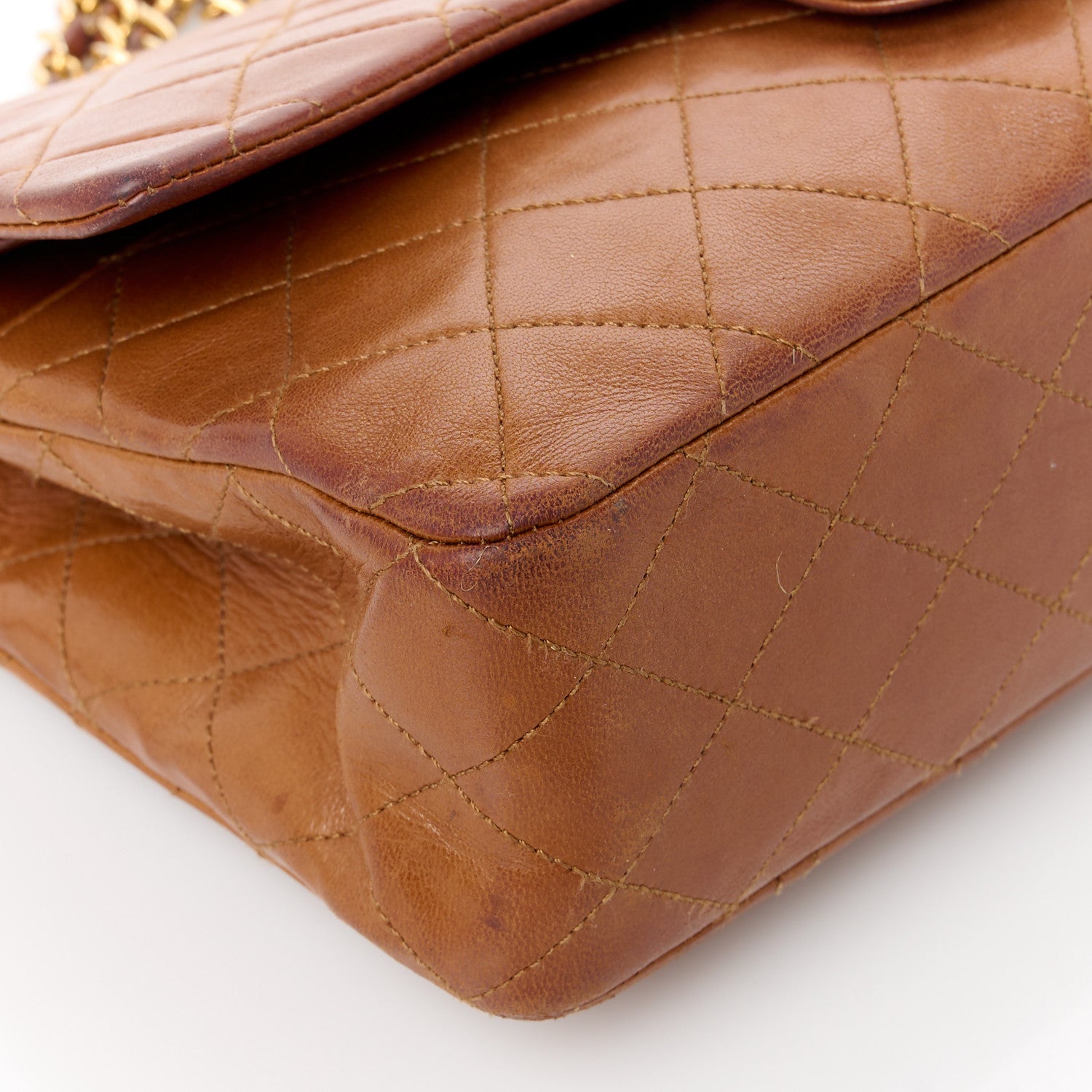 Chanel Lambskin Quilted Medium Double Flap Brown 17 of 20