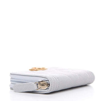 Chanel Caviar Quilted Boy Zip Around Coin Purse Wallet Grey 4 of 8