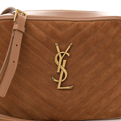 Saint Laurent Suede Matelasse Monogram Lou Camera Bag Cinnamon 8 of 10