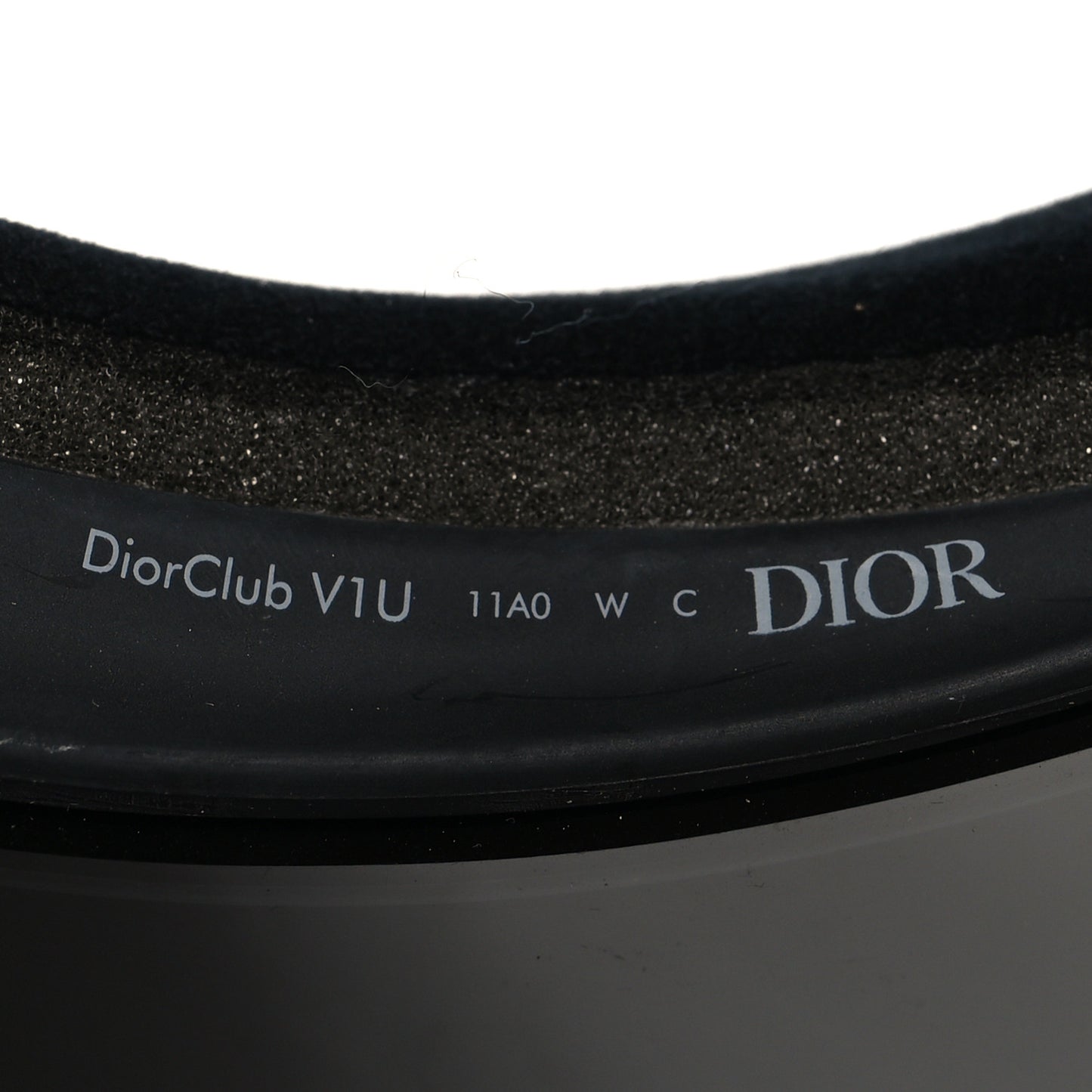 Mirrored DiorClubV1U Sun Visor Black