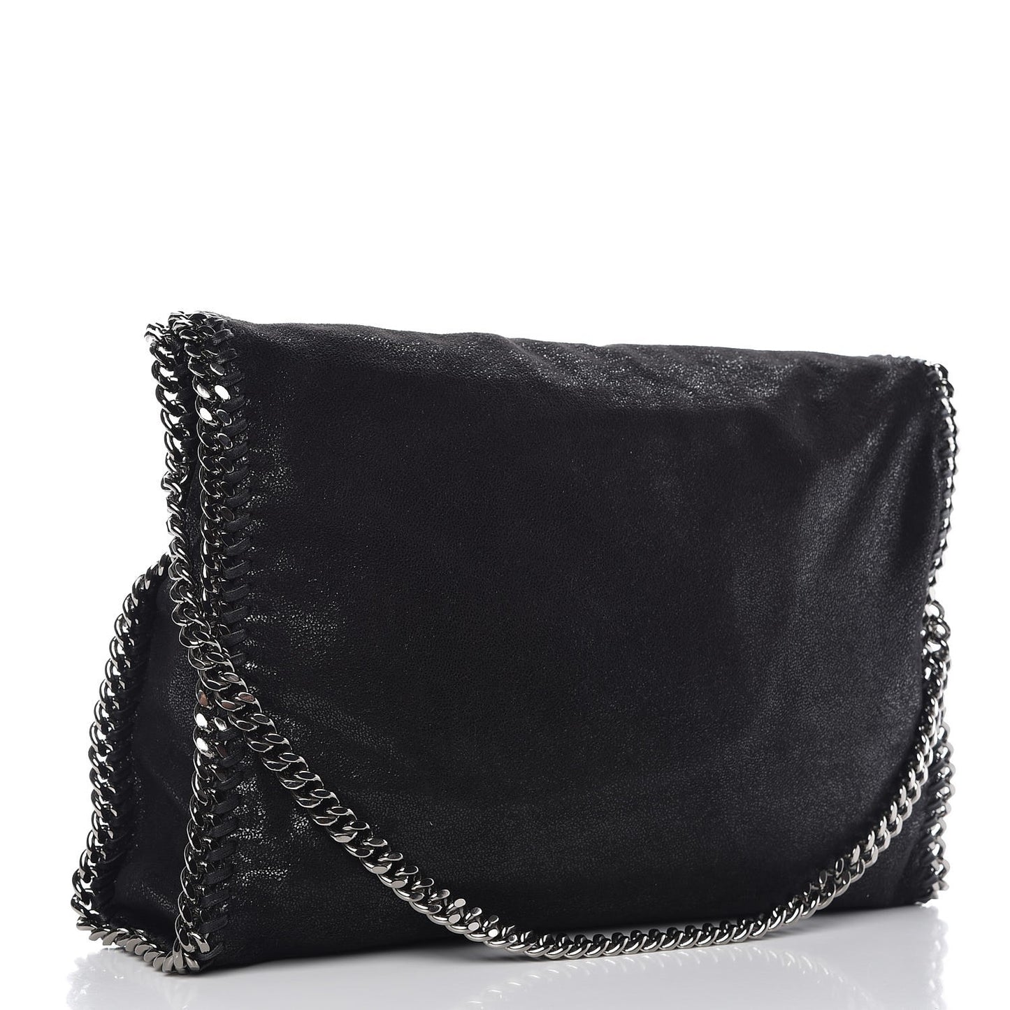 Shaggy Deer Falabella Fold Over Tote Black