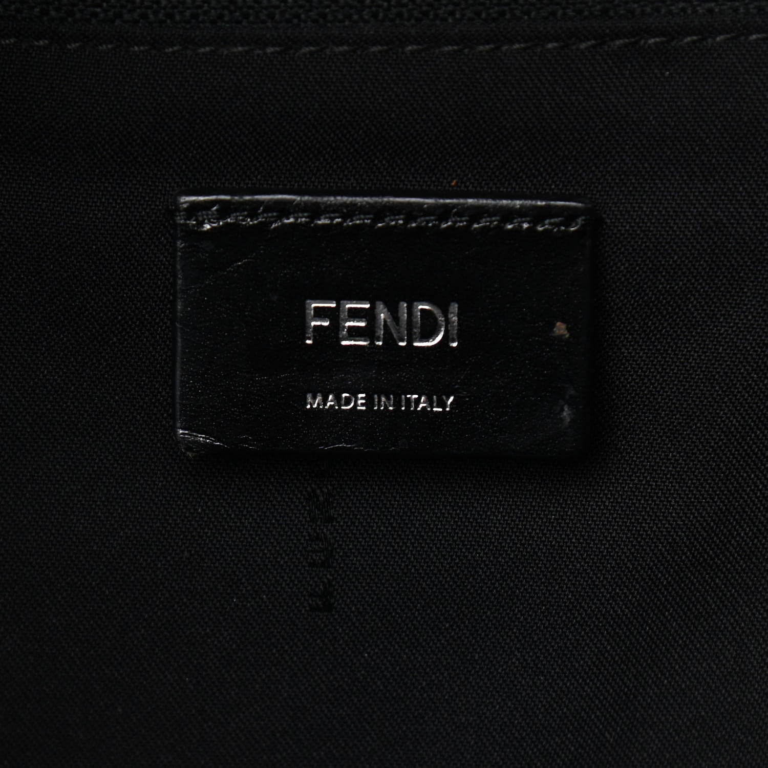 Fendi Nylon Vitello Elite Monster Eyes Rounded Backpack Black Yellow 6 of 10