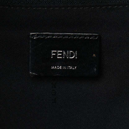 Fendi Nylon Vitello Elite Monster Eyes Rounded Backpack Black Yellow 6 of 10
