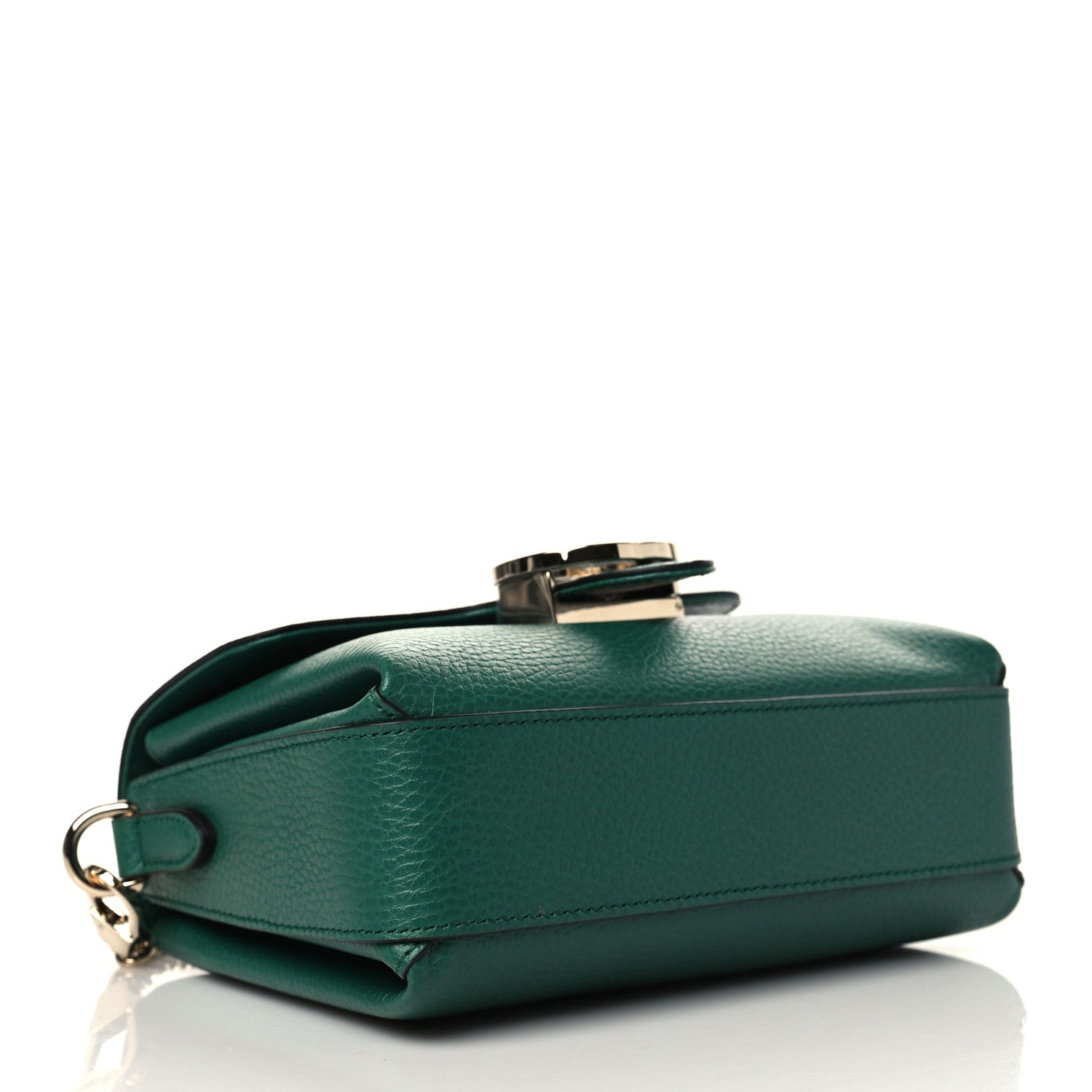 Gucci Dollar Calfskin Interlocking G Crossbody Bag Emerald 4 of 10