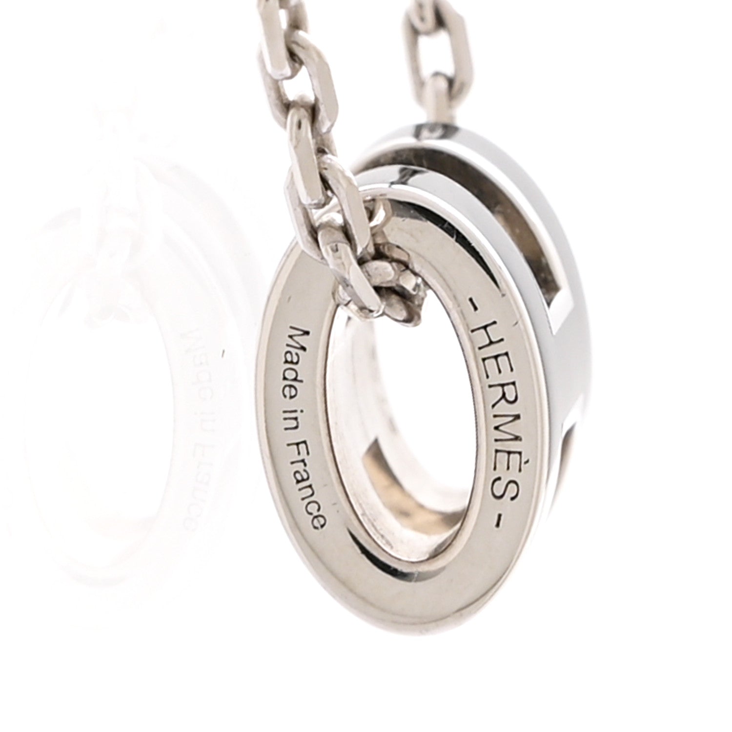 Hermes Lacquered Palladium Mini Pop H Pendant Necklace Black 6 of 6