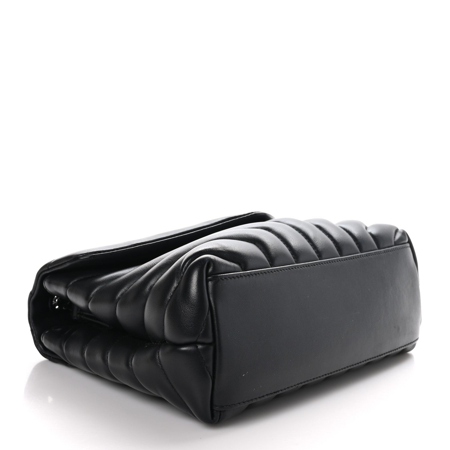 Saint Laurent Calfskin Y Quilted Monogram Monochrome Small Loulou Chain Satchel Black 4 of 13